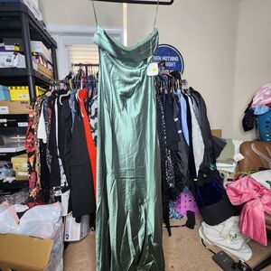 Altar'd State Strapless Green Dress